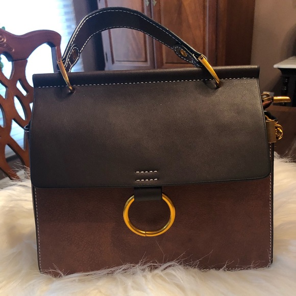 ASOS Handbags - Chocolate Brown and Camel Handbag w/Shoulder Strap